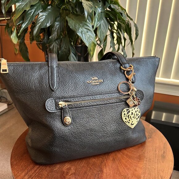 New GOLD HEART Bag Charm Topaz Bead - Picture 4 of 8